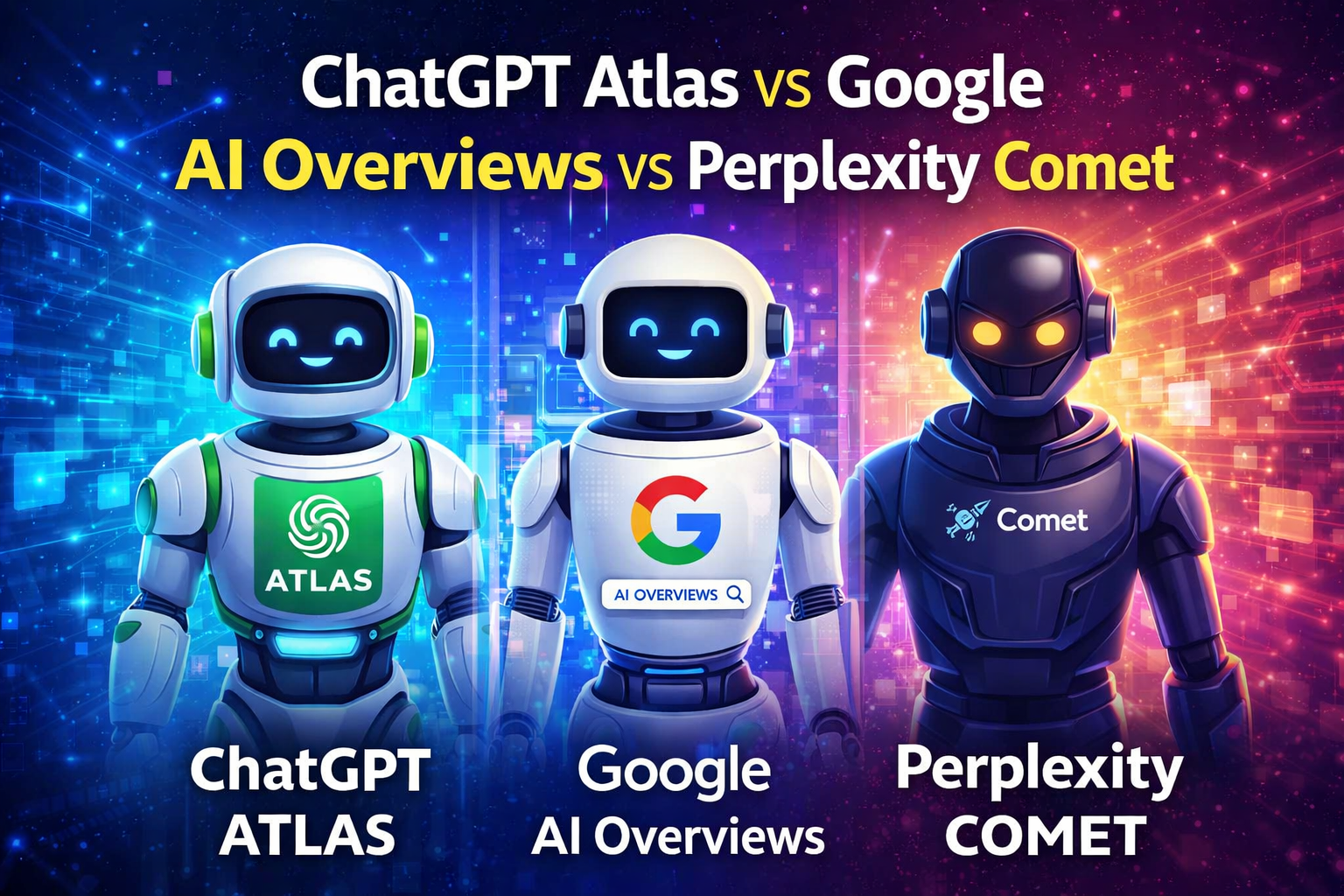 Chatgpt Atlas vs Google Ai Overviews vs Perplexity comet