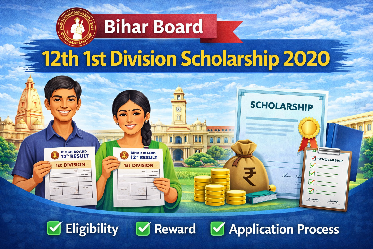 Bihar Board 12th 1st Division Scholarship 2020