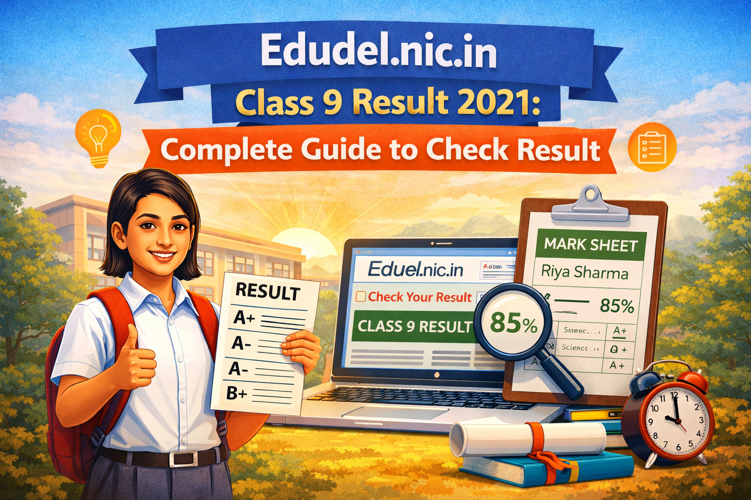 Edudel.nic.in Class 9 Result 2021: Complete Guide to Check Result
