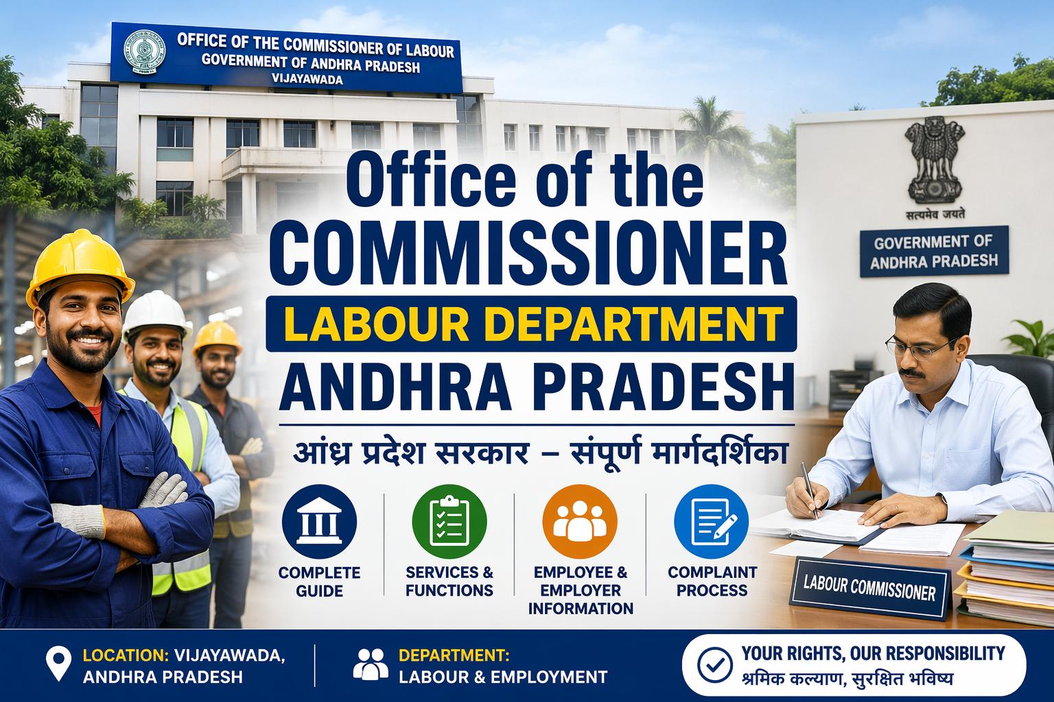Commissioner of Labour Andhra Pradesh, AP Labour Department services, Labour laws in Andhra Pradesh, Worker rights AP, Industrial disputes Andhra Pradesh,