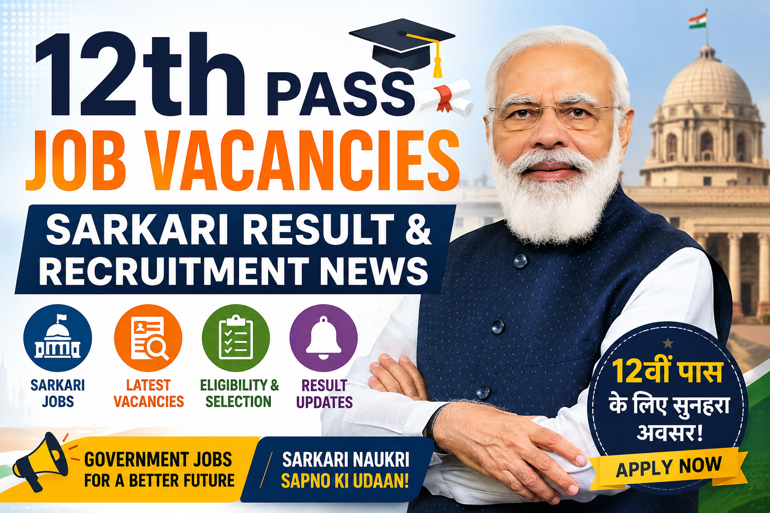 12th Pass Job Vacancies | Sarkari Result & Recruitment News