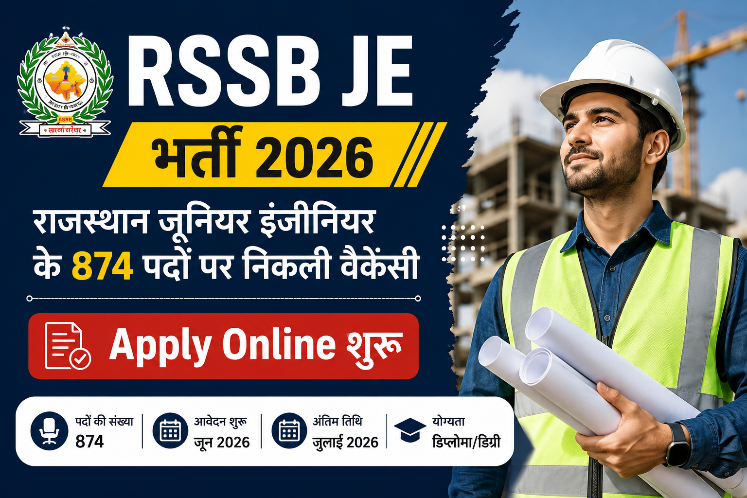 RSSB JE Bharti 2026, RSSB, Junior Engineer