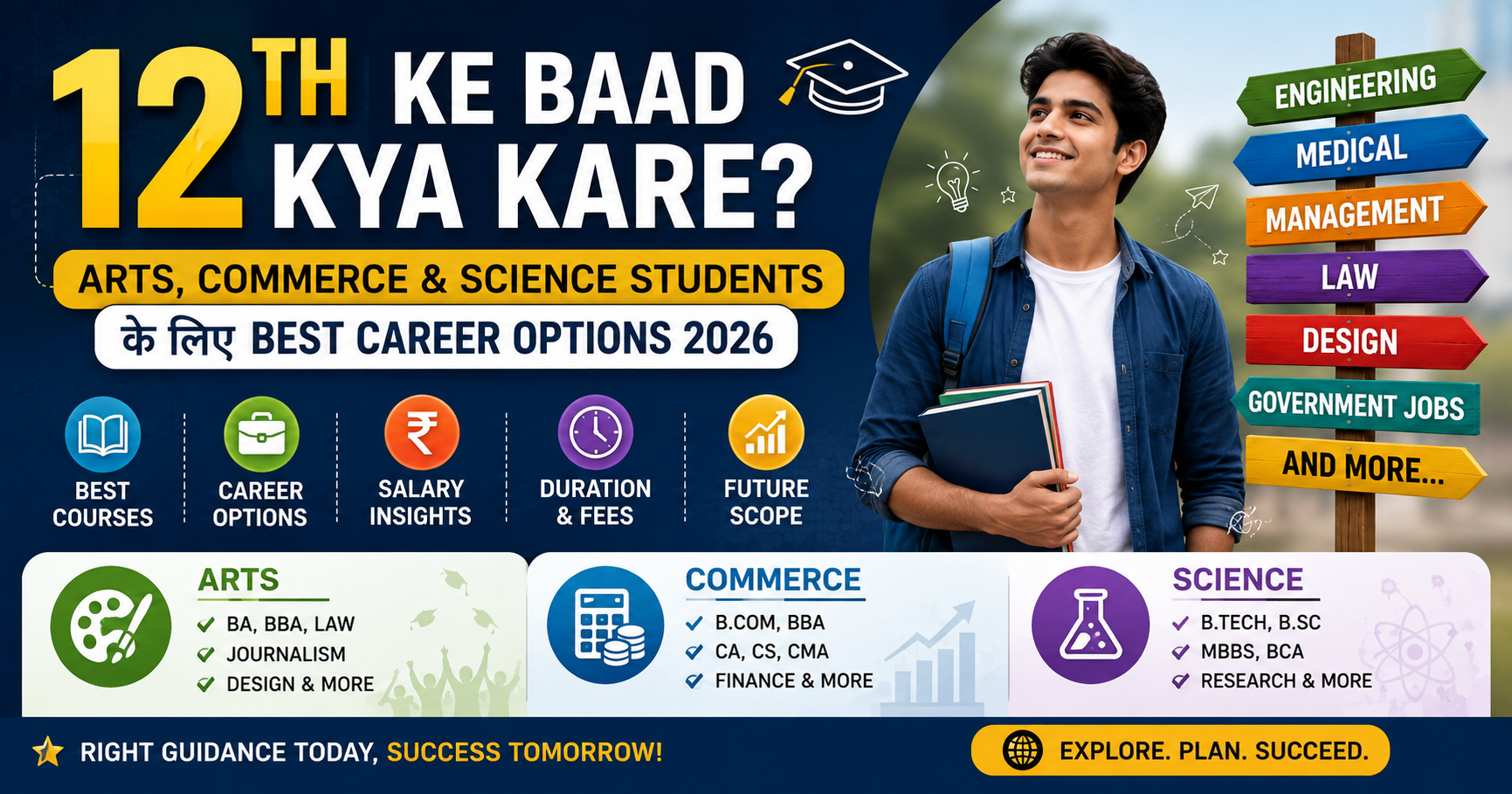 12th Ke Baad Kya Kare? Best Career Options 2026